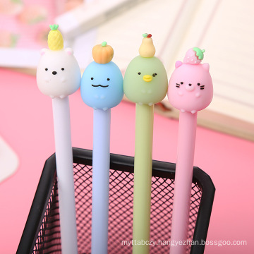 Cute cartoon animal fruit gel pen creative student pen office supplies school stationery